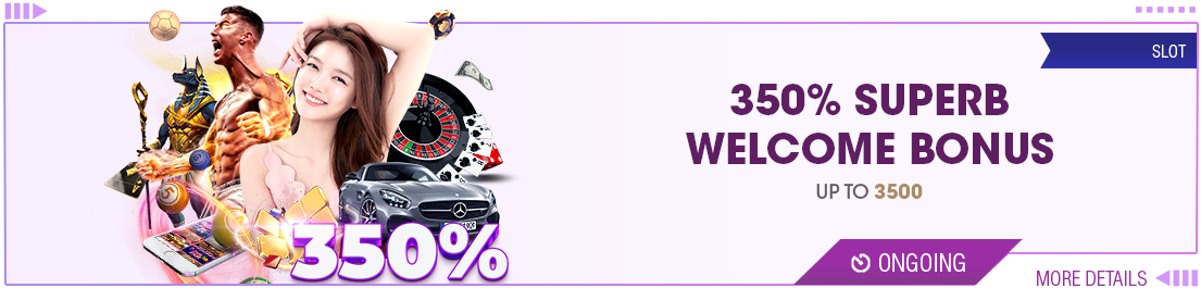 WABO 350% Superb Welcome Bonus promotion banner